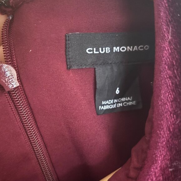 Club Monaco Sallyet Velvet Collar Dress - Picture 4 of 5